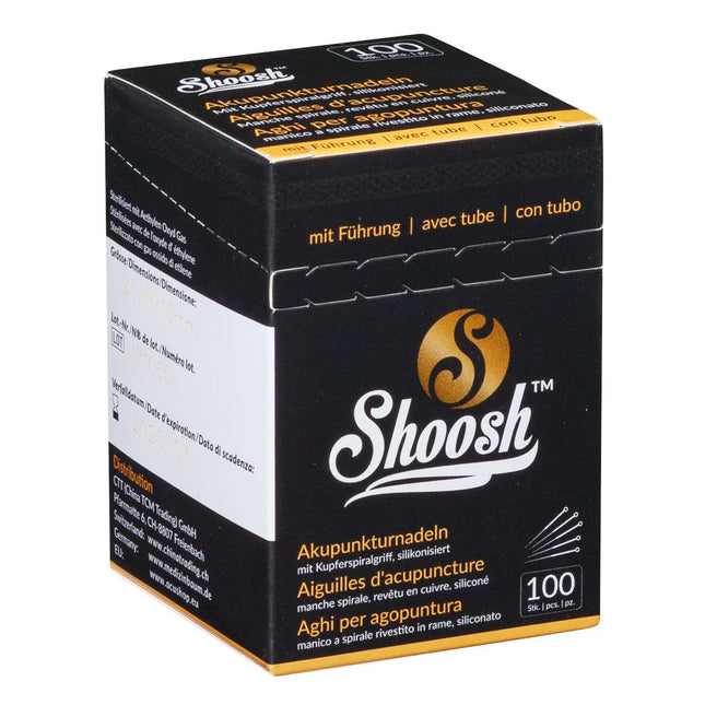 SHOOSH with copper helix handle, siliconized, with guide, 100 needles per box (A.104.0000.K)