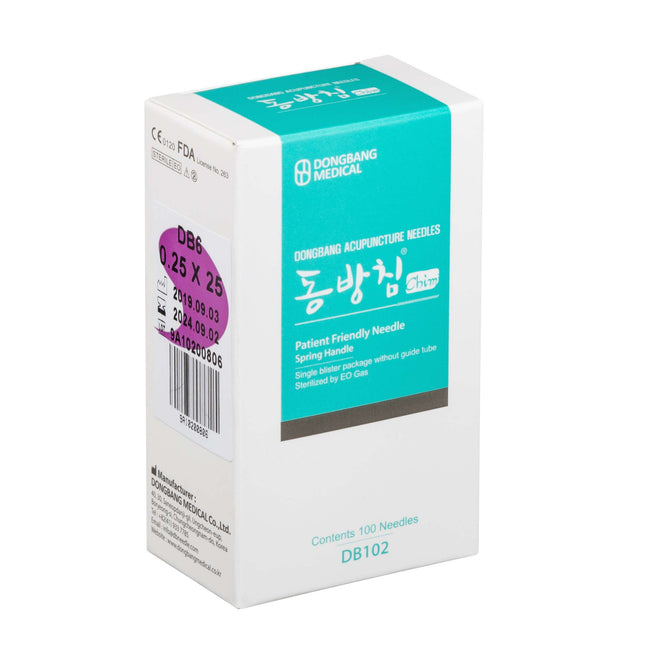 DONGBANG DB102, Korean steel handle without guide, siliconized, 100 needles per box (A.120.0005.K)