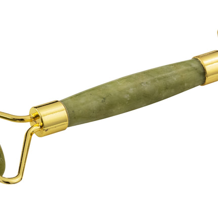 Doppelkopf Dermaroller aus Jade, 14.5 cm