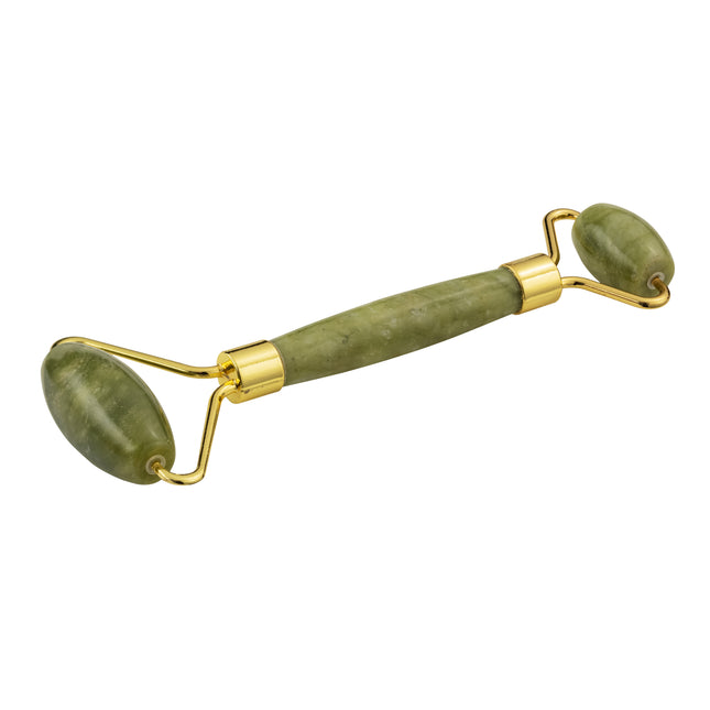 Doppelkopf Dermaroller aus Jade, 14.5 cm