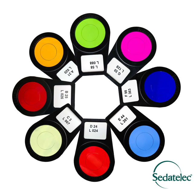 SEDATELEC PCF-LEE PROG. COULEUR FREQUENTIEL LEE 8 color filter according to Nogier, 21/25/3/24/44/98/30 (A.130.0155)