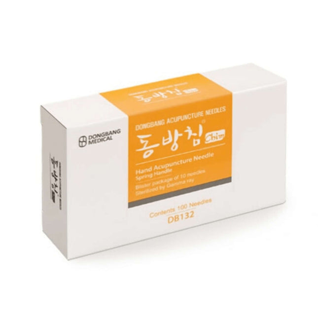 DONGBANG hand acupuncture needles DB132, siliconized, 0.18 x 8mm, 100 pcs. per box (A.120.0060)