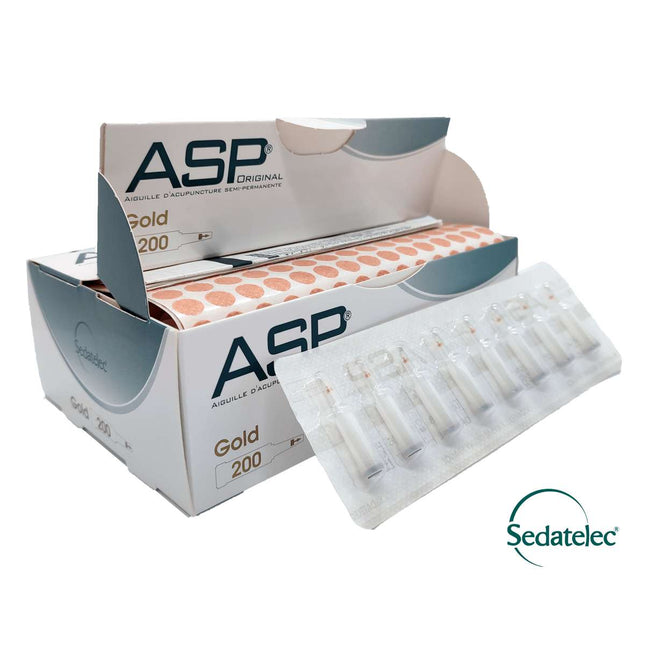 SEDATELEC ASP GOLD Spille permanenti placcate oro, 200 pezzi (A.150.0217)