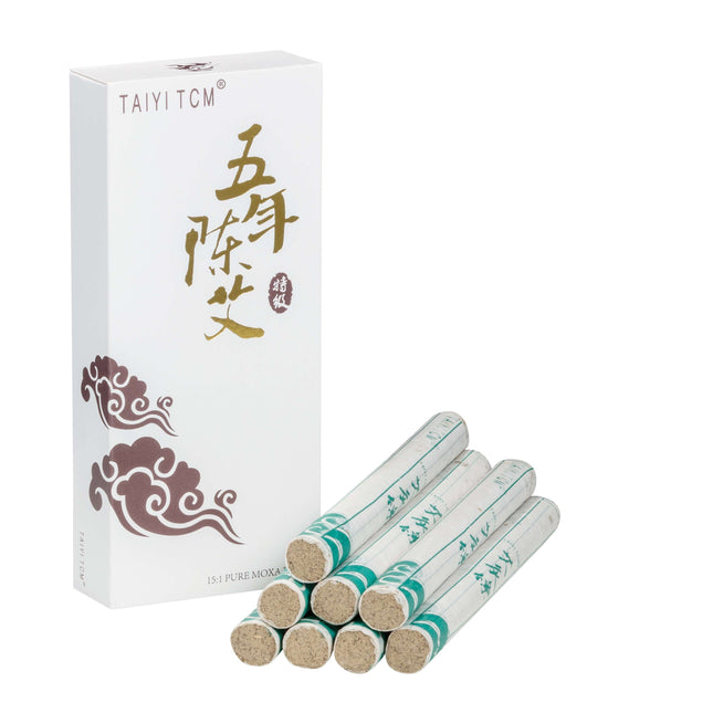 Moxa cigar DELUXE, top quality, pure mugwort & 12 herbs, Ø1.5 x 21 cm, 10 pcs/box (B.100.0006)