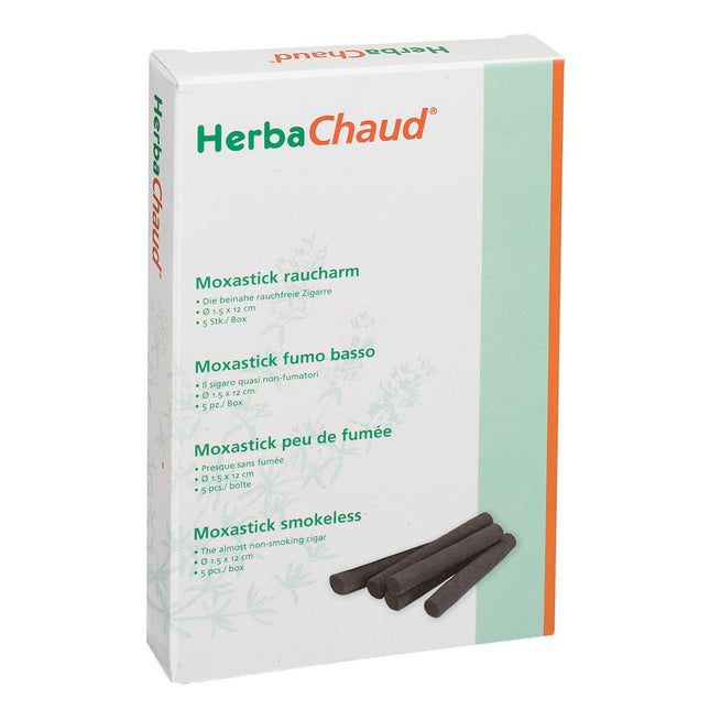 Sigari HerbaChaud Moxa senza fumo, Ø 1,5 x 12 cm, 5 pezzi/scatola (B.100.0030)