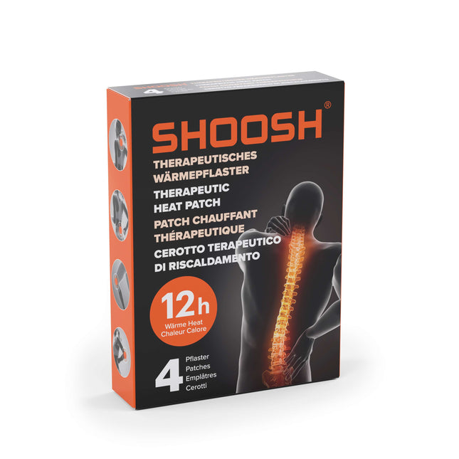 SHOOSH Therapeutic heat patch - box with 4 patches TOP