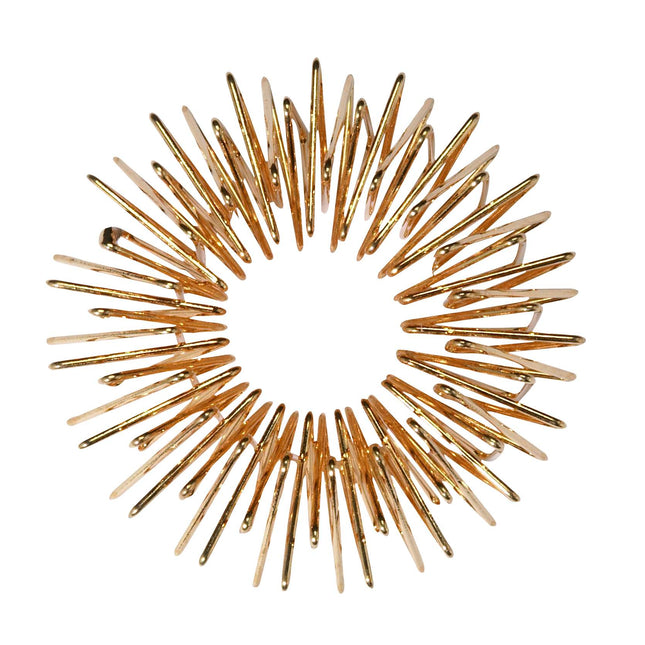 Massage finger ring set (finger roller), golden, 5 rings per set (C.310.0020)