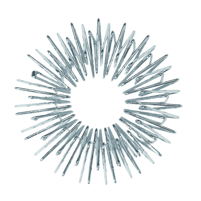 Massage finger ring set (finger roller), silver, 5 rings per set (C.310.0021)