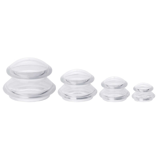Silicone cupping set, 4 sizes, Ø 6 cm, 5 cm, 4 cm, 3 cm (D.110.0060)