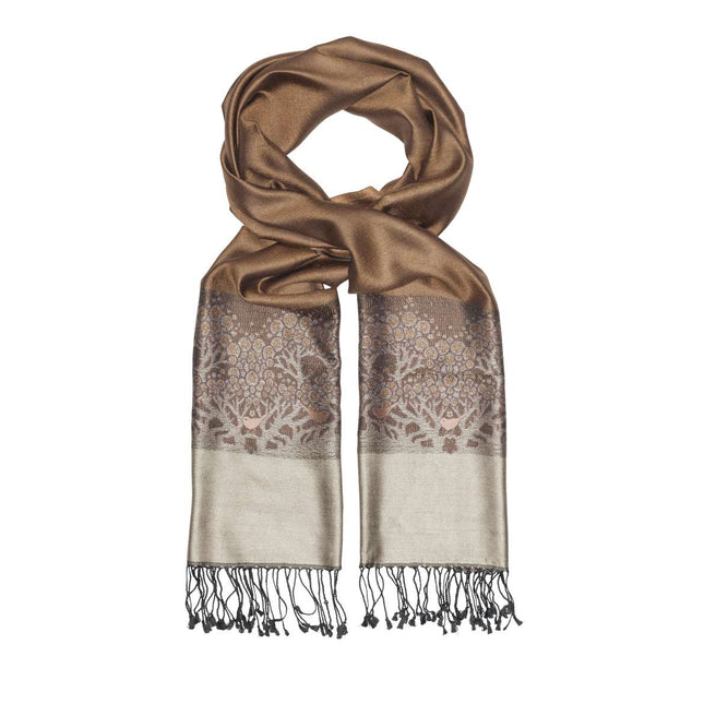 Silk scarf DELUXE TERRA , 100% natural silk from India (F.600.0020)