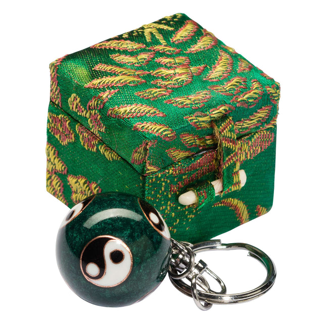 Key ring YING and YANG green, with sound (F.700.0013)