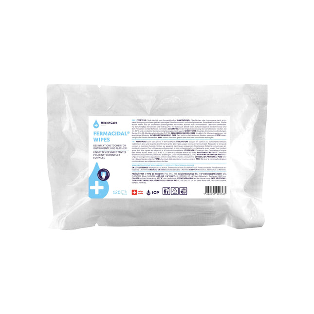 FERMACIDAL D2, Desinfektion Flächen und Objekte, Nachfüllbeutel 120 Stück BauA N24040