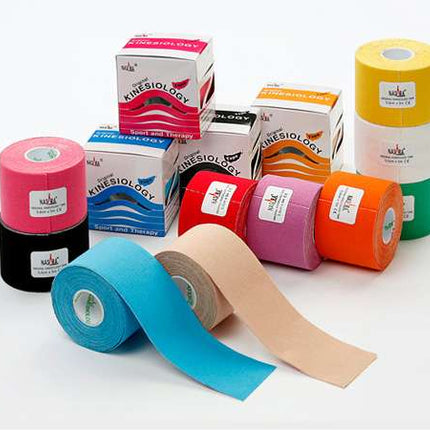 Nastri kinesio NASARA, in 9 colori diversi, 5 cm x 5 m (H.100.1010.K)