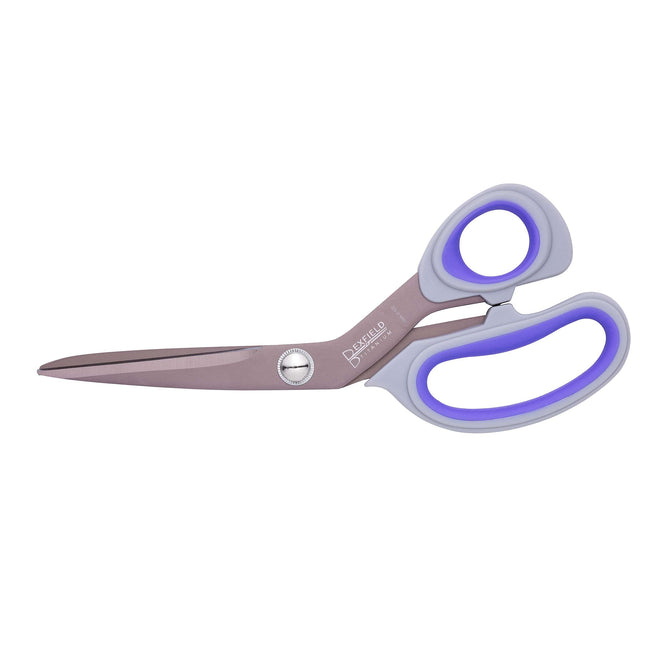 Taping scissors with hardened blade, especially for cutting tape rolls