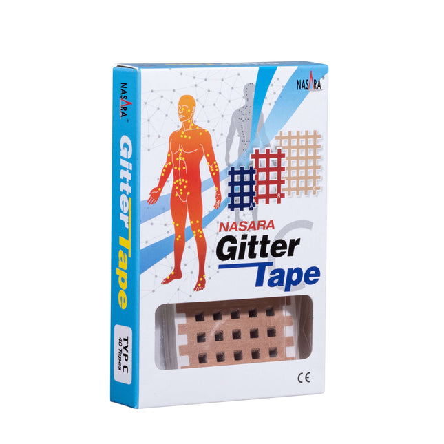 NASARA grid tape, 5 cm x 6 cm, beige, 40 pieces (H.100.1023)