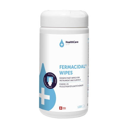 FERMACIDAL D2 Salviette, barattolo da 120 pezzi, per la disinfezione di strumenti e superfici (P.100.0073)