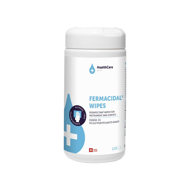 FERMACIDAL D2 Wipes, Desinfektion Flächen und Objekte, Dose mit 120 Stk, BauA N 114577 (P.100.0073)