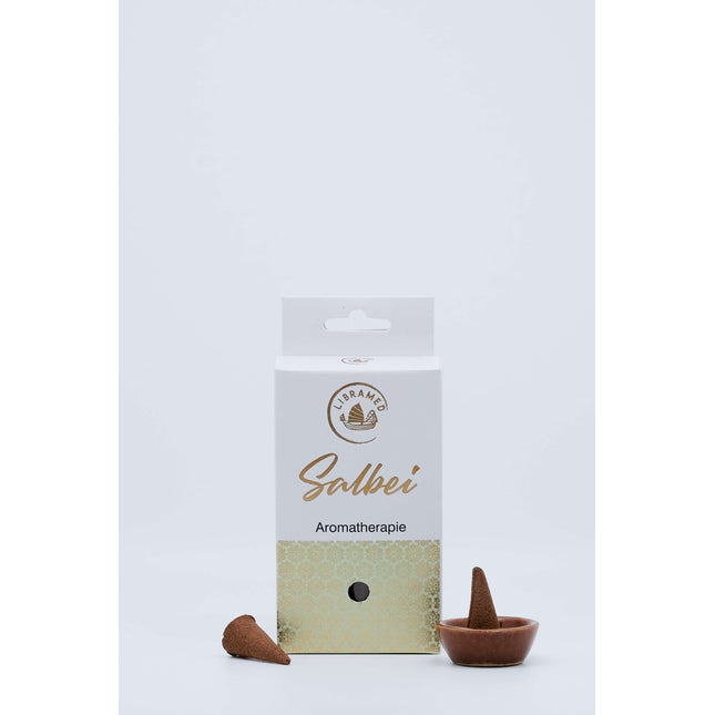 Incense cone SAGE, 14 pcs. incl.1 holder