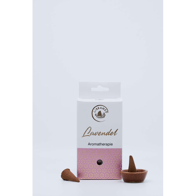 Incense cone LAVENDEL, 14 pcs. incl. 1 holder