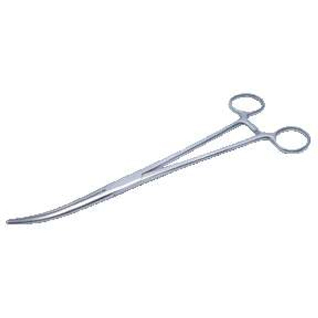 Tube clamp (artery clamp), curved tip with ratchet, stainless steel, 12 cm (P.100.0202)