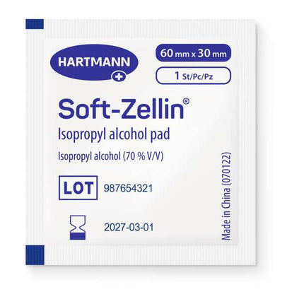 Tamponi per la pulizia della pelle SOFT-ZELLIN-C, di Hartmann, 6 x 3 cm, 100 pezzi (P.100.0530)