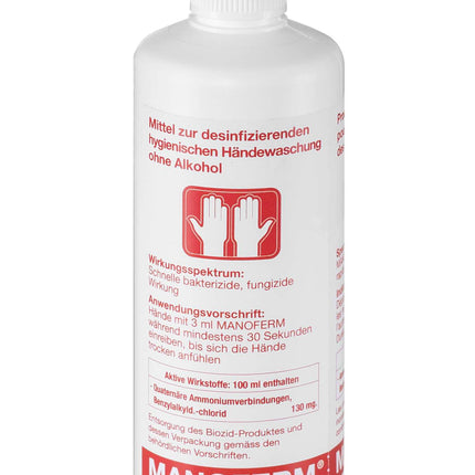 Manoferm, désinfectant pour les mains sans alcool, flacon pulvérisateur de 250 ml (P.100.0562) BauA Reg N72314