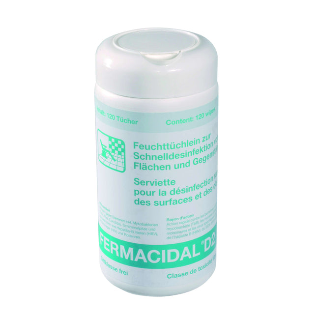 FERMACIDAL D2, disinfection of surfaces and objects, 120 disinfectant wipes in a can (P.100.0073)