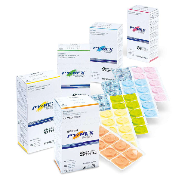 SEIRIN Pyonex permanent needles for ear and body, 100 pcs. per box (A.220.0010.K)