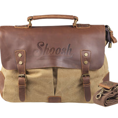 Shoosh Canvas-Leder Laptoptasche