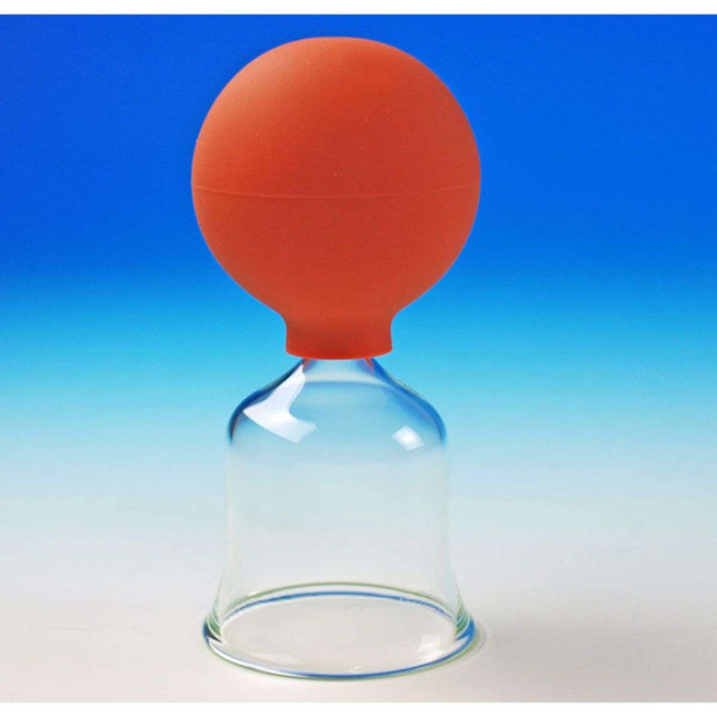 Cupping glass according to BIER with rubber ball, according to Karl Hecht (Germany), Ø 4 cm